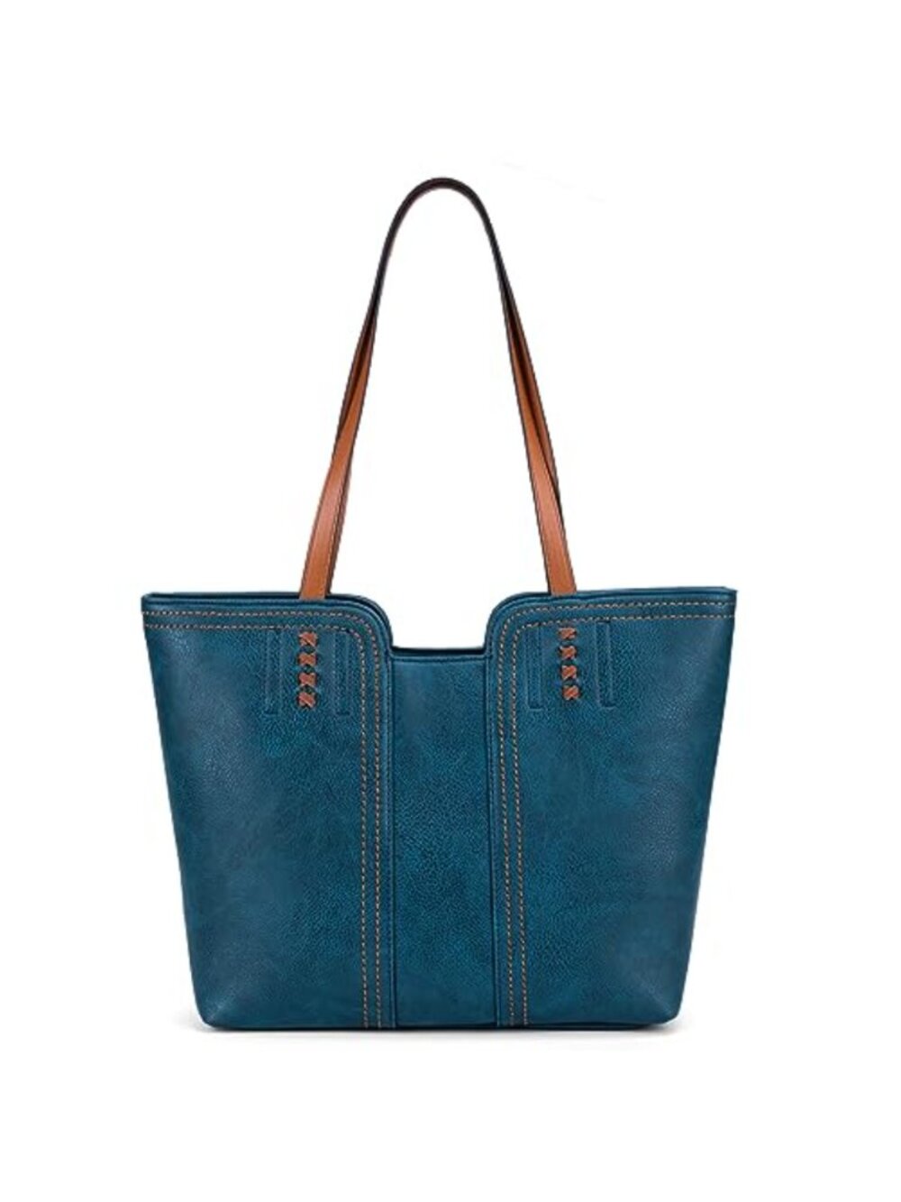 Vegan Leather Tote Bag Top Handle Satchel Oversized Shoulder Handbag